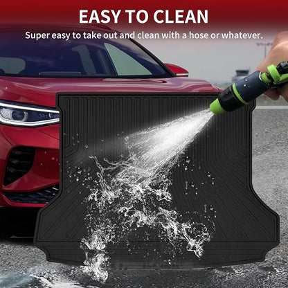 LASFIT Custom Fit Trunk Cargo Mat for Volkswagen VW ID.4 2021-2026, (Only Fit Non-Adjustable Carpet Floor), All Weather Protection TPE Trunk Mat Trunk Liner Trunk Tray Cargo Liner, Easy to Clean