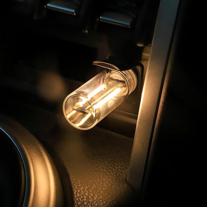 USB LED Car Interior Atmosphere Lamp, Plug-in USB Decor Night Light, Portable Auto Ambient Lighting Kit, Universal Vehicle Interior Accessories for Most Cars (Yellow Light)