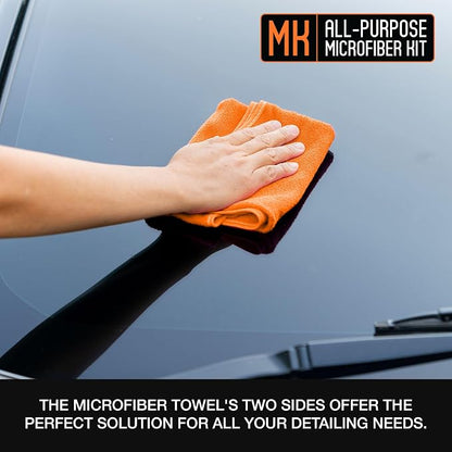 Suds Lab Premium 400 GSM Microfiber Towels for Car Detailing - 16"x16" Ultra-Soft, Edgeless, Scratch-Free Cloth, Dual-Weave, Pack of 12