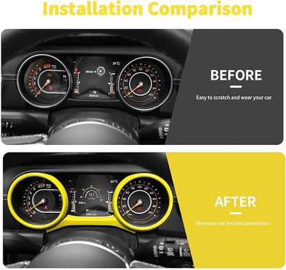 21PCS Full Set Interior Trim Kit for 2018-2023 Jeep Wrangler JL JLU,Air Outlets Door Handle Bowl Roof Reading Light Cover Trim (Yellow)