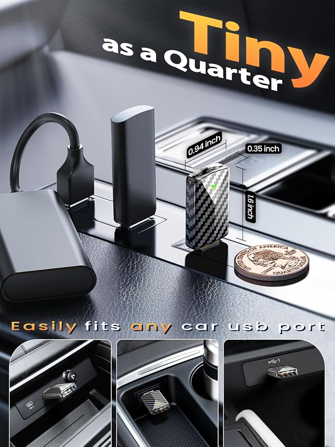 Mini Wireless CarPlay Adapter for iPhone & Android Auto (2026 Upgrade), No Delay, Fast & Stable Connection, Plug & Play, Converts Wired to Wireless Carplay Dongle for 2016+ Cars, USB-A/Type-C Port