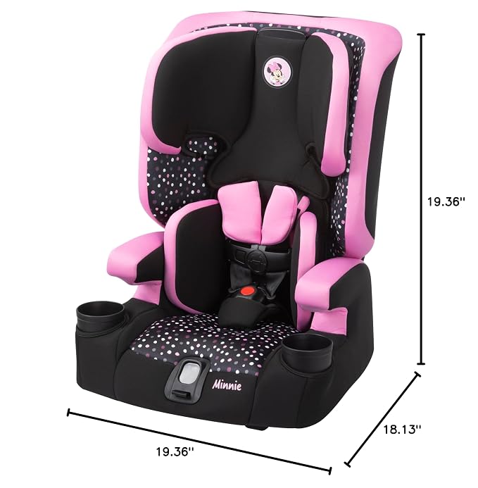 Disney Baby MagicSquad 3-in-1 Harnessed Booster Car Seat, Minnie Dot Party