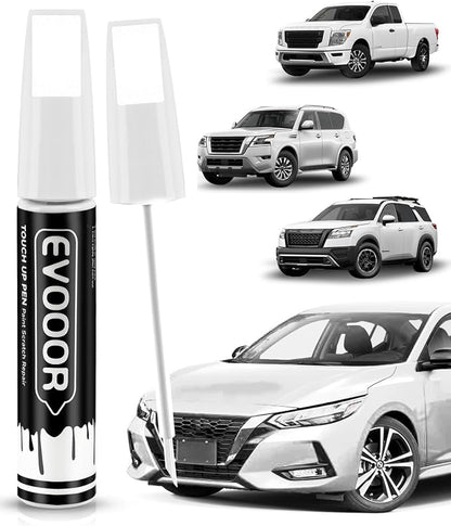 Touch Up Paint Compatible with Nissan Exact Match 2 in 1 Touch up Paint for Chips and Nicks Repair (White(Q10) Compatible with Armada/NV/Pathfinder/Titan)