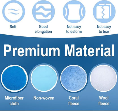 20PCS Car Orbital Buffer Polisher Pad Bonnet Set, 5-6 Inch Polishing Buffing Pads Bonnet Buffing Pad Cover, Microfiber Buffer Pads, Polisher Pads, Car Accessories for Polishing, Waxing and Cleaning