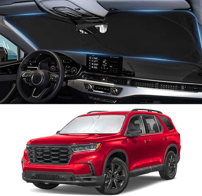 Sun Shade for Honda Pilot 2016-2025 2026 Windshield Sunshade fit for Pilot EX-L Special Edition Elite Edition Touring Accessories Front Window Shield Windshield Cover Sun Visor Protector