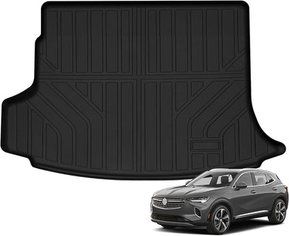 Auxko All Weather Cargo Mat Fit for Buick Envision 2021-2025 2026 TPE Cargo Liner Accessories All Season Odorless Anti-Slip Trunk Mat Black
