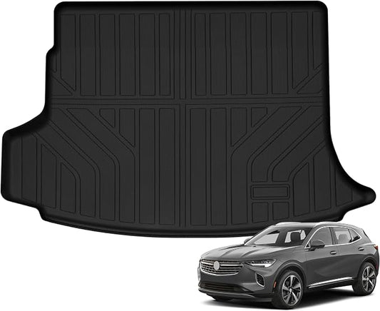 Auxko All Weather Cargo Mat Fit for Buick Envision 2021-2025 2026 TPE Cargo Liner Accessories All Season Odorless Anti-Slip Trunk Mat Black