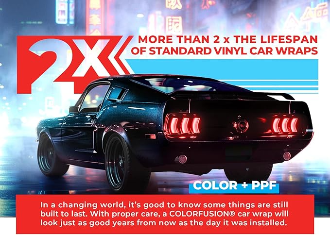 ColorFusion PPF by VViViD, Gloss Cosmic Blue Dry Apply PPF Vinyl Car Wrap Roll 1ft x 5ft