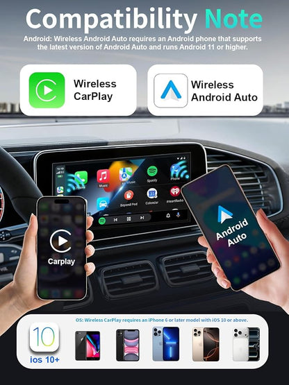 Tiger Eye Wireless CarPlay Adapter for Apple CarPlay & Andriod Auto with Car Aroma Diffuser, Connection for Convert Wired to Wireless