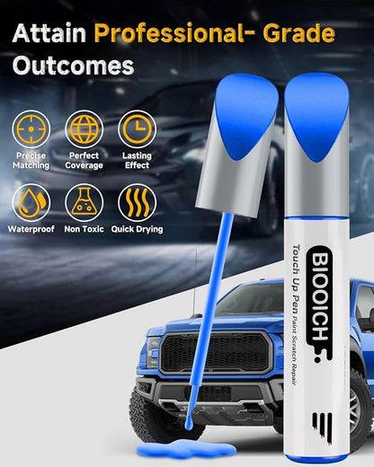 Touch Up Paint Pen Exact Color Match Car Chip and Scratch Repair (for Ford, Velocity Blue Metallic(E7))