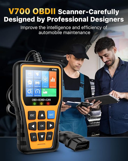 OBD2 Scanner Car Code Reader Support Voltage Test Plug and Play Fixd Car CAN Diagnostic Scan Tool Read and Clear Engine Error Codes for All OBDII Protocol Vehicles Since 1996（Yellow）