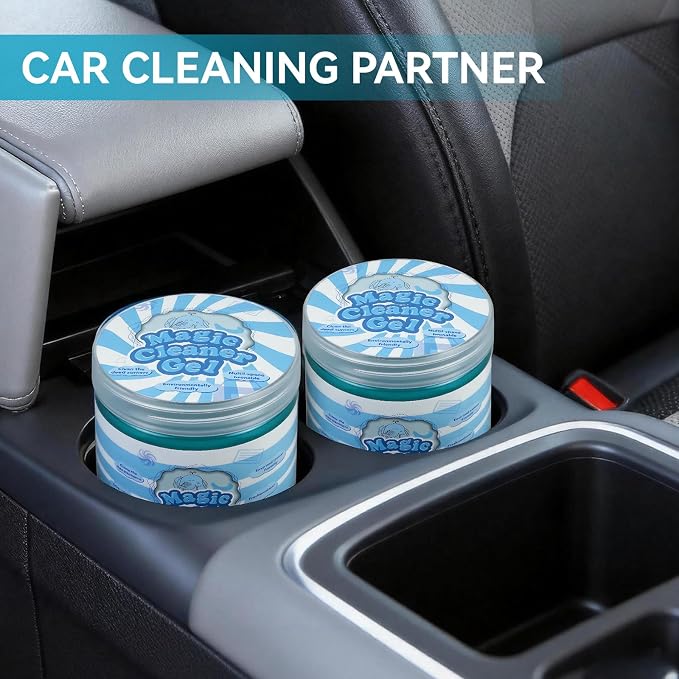Gytera 2PCS Car Cleaning Gel Car Clean Putty Car Accessories, Universal Car Interior Cleaner Slime, Cleaning Kit Supplies, Auto Detailing Tools Car Accessories, Dust Remover Gifts for Men Women