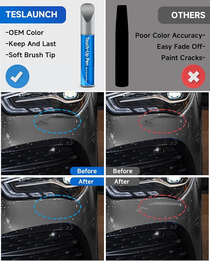 992/7992 Selenite Gray Metallic Touch Up Paint Compatible With Mercedes-Benz Exact Match Car Paint Pen Scratch Repair