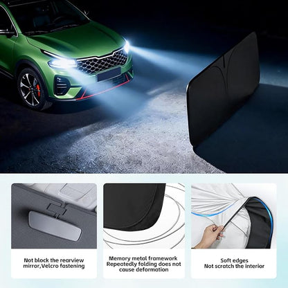 Windshield Sun Shade for Kia Sportage 2018-2026 Sunshade 300T Windshield Cover Protector Blocks UV Rays Custom Fit Sportage Front Window Shades Windshield Accessories Keep Cool Foldable