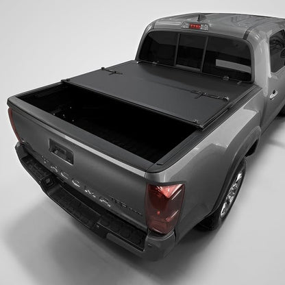 Tutel Low Profile Hard Shell Folding Truck Bed Tonneau Cover|Fits 2016-2023 Toyota Tacoma 5'1" Bed (60.5") - TTLTMLPT021