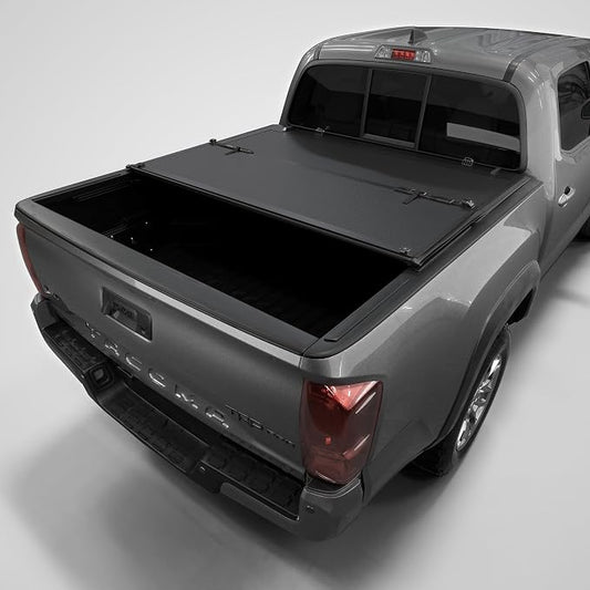 Tutel Low Profile Hard Shell Folding Truck Bed Tonneau Cover|Fits 2016-2023 Toyota Tacoma 5'1" Bed (60.5") - TTLTMLPT021