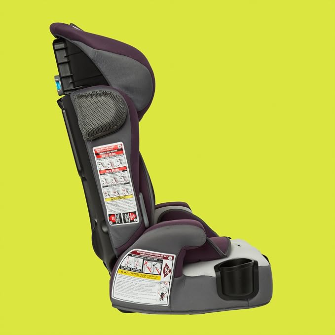 Baby Trend Hybrid SI 3-in-1 Combination Booster Seat, Dash Plum – Side-Impact Protection, 3-Stage Growth Design, Adjustable Headrest, Cushioned Comfort