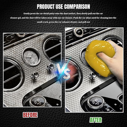 Car Cleaning Gel, Car Cleaning Supplies, Car Cleaning Putty, Universal Car Cleaning Kit Auto Detailing Tools Car Accessories Fit for Automotive, Keyboard, Camera, Printers (Yellow, 2PCS)