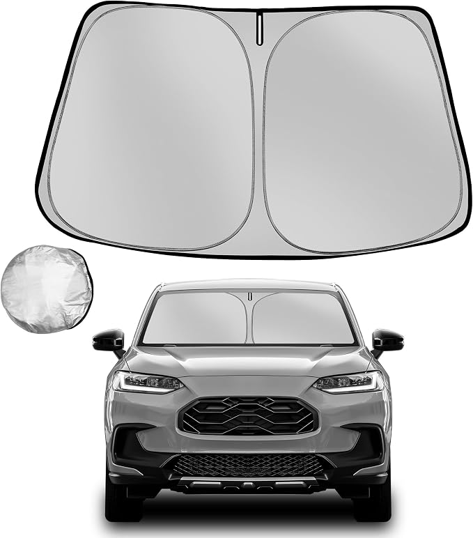 Windshield Sun Shade for 2023-2025 Hon-da HR-V HRV Foldable Sun Sunshade for Car Front Window Blocks UV Rays and Heat Automotive Interior Protector Custom Fit Accessories