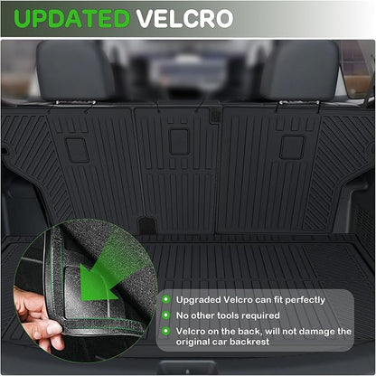 Floor Mats for Toyota 4Runner 2013-2024 (Only for 5 Seats) Upgrade Trunk Mat with Backrest Mat All Weather TPE Floor Liners Fit for Toyota 5th Gen 4 Runner Anti-Slip Full Set Car Accessories