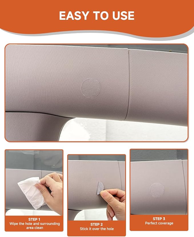 20 Mixed Colors Packs Car Roof Repair Patches - Self-Adhesive Patches for Repairing Holes in Car Roofs. Easy to Apply, No Residue, and Won't Peel Off ((Diameter 1.18", 20 Pcs))