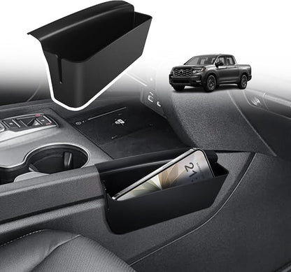 Muslogy for 2017-2024 2025 2026 Ridgeline Center Console Shifter Storage Box ABS Material Console Side Organizer with Stronger Tape Compatible with Honda Ridgeline 2017-2026 (Only Passenger Side)