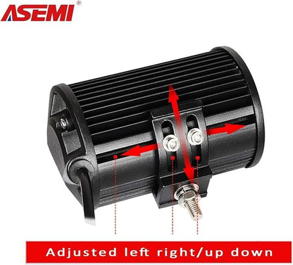 (2 Pack) ASEMI 4-Inch Car Light Bar 60watt Work Light Driving Fog Off Road Lights Triple Row Waterproof Spot Flood Combo Beam LED Cubes Lights for Pickup Truck ATV UTV Boat