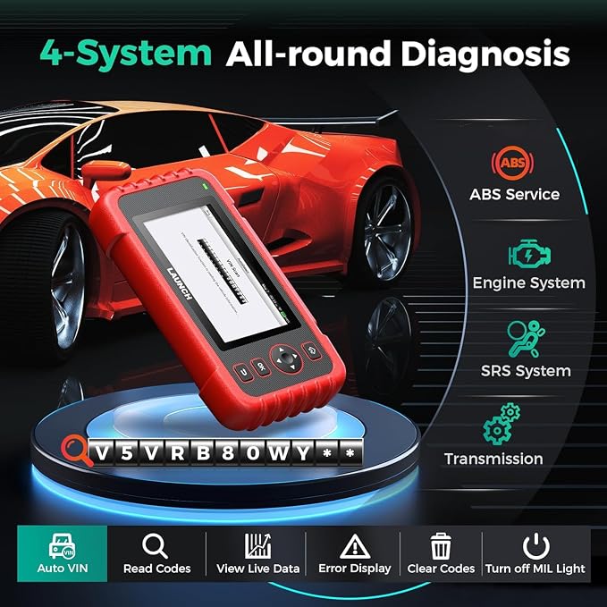 LAUNCH OBD2 Scanner 2026 US Ver. CRP123X V2.0 Elite, 7 Reset Scan Tool, FCA SGW, Engine ABS SRS Transmission Code Reader, Cloud Report, Lifetime Free Wi-Fi Update Diagnostic Tool, Battery Test,AutoVIN