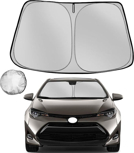 Windshield Sun Shade for 2014-2019 Toyota Corolla Foldable Sun Sunshade for Car Front Window Blocks UV Rays and Heat Automotive Interior Protector Custom Fit Accessories