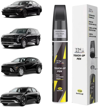 XNA Abyss Black/Onyx Black(A2B) for Hyundai Touch Up Paint, Car Scratch Remover for Nicks and Chips Repair, 2-In-1 Quick & Easy Fix Car Scratch Repair Kit with Exact Color-Matched