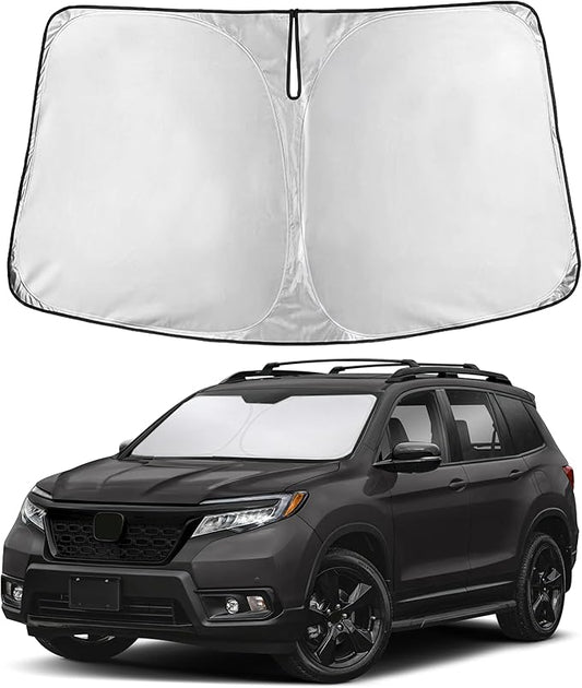EcoNour Windshield Sunshade Compatible for Honda Passport 2019-2024 2025 2026, Sun Visor for Front Windshield & Window Sun Shade Cover, UV Heat Blocker & Protector, Car Accessories