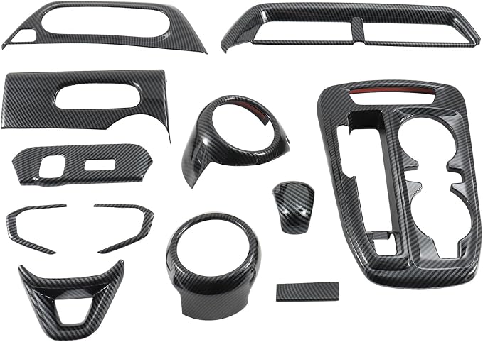 Interior Trim for Chevy Trax 2024-2026 Carbon Fiber Gear Shift Panel with Steering Wheel Trim AC Vent Cover