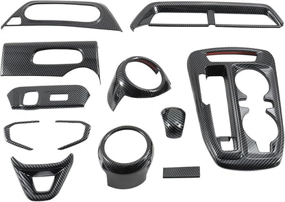 Interior Trim for Chevy Trax 2024-2026 Carbon Fiber Gear Shift Panel with Steering Wheel Trim AC Vent Cover
