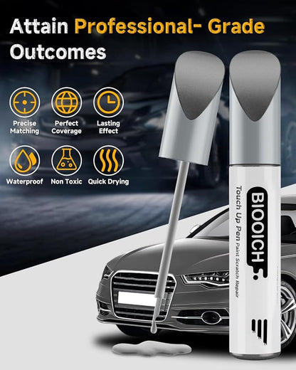 Touch Up Paint Pen Exact Color Match Car Chip and Scratch Repair (for Audi, Monsoon Gray Metallic(LX7R/0C))