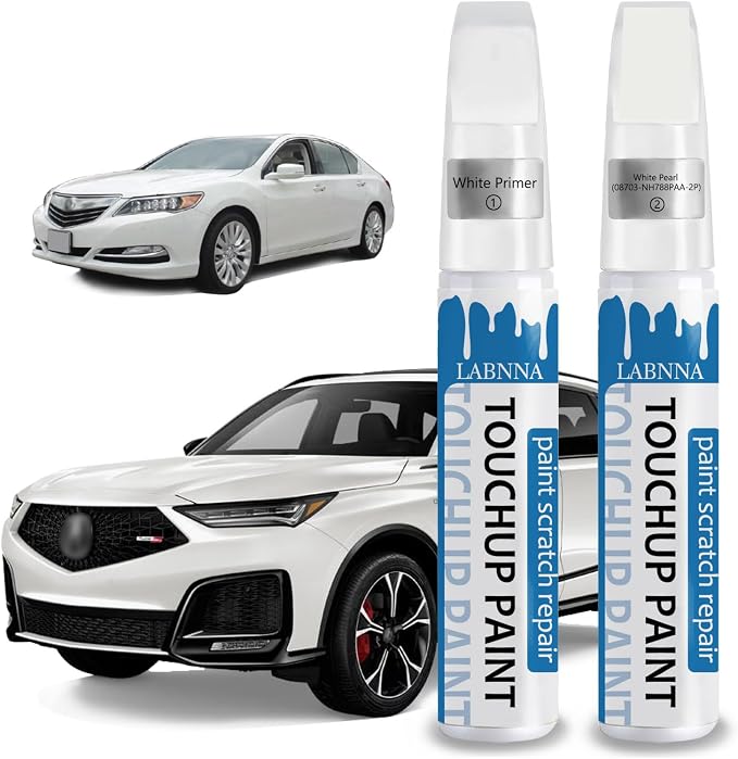 White Pearl(08703-NH788PAA-2P) Touch Up Paint for Acura-Exact Match 2 in 1 touchup Paint Pen for Chips and Nicks Repair Car Paint Scratch Repair