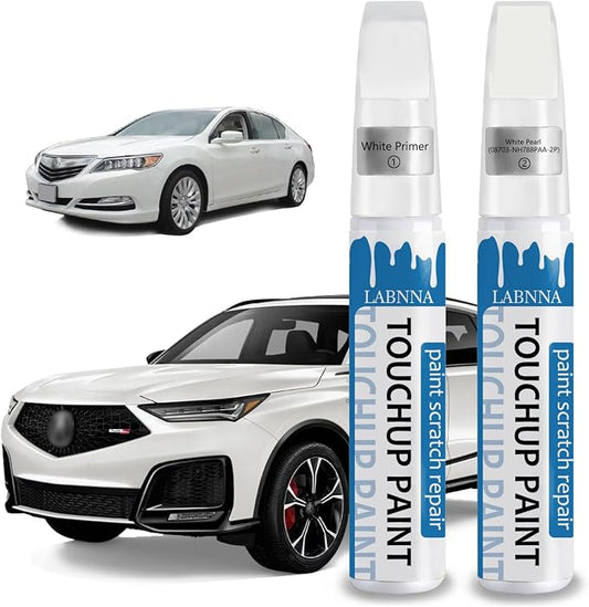 White Pearl(08703-NH788PAA-2P) Touch Up Paint for Acura-Exact Match 2 in 1 touchup Paint Pen for Chips and Nicks Repair Car Paint Scratch Repair