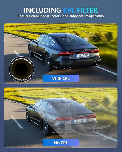HUPEJOS AI Dash Cam Front Rear Inside with Driver Monitor System, 360° Car Camera 4K, 4 Channel Camera for Cars, WiFi GPS, Dashcam 64GB SD Card, Night Vision, 24H Parking Mode, Upgrade DMS V8Plus