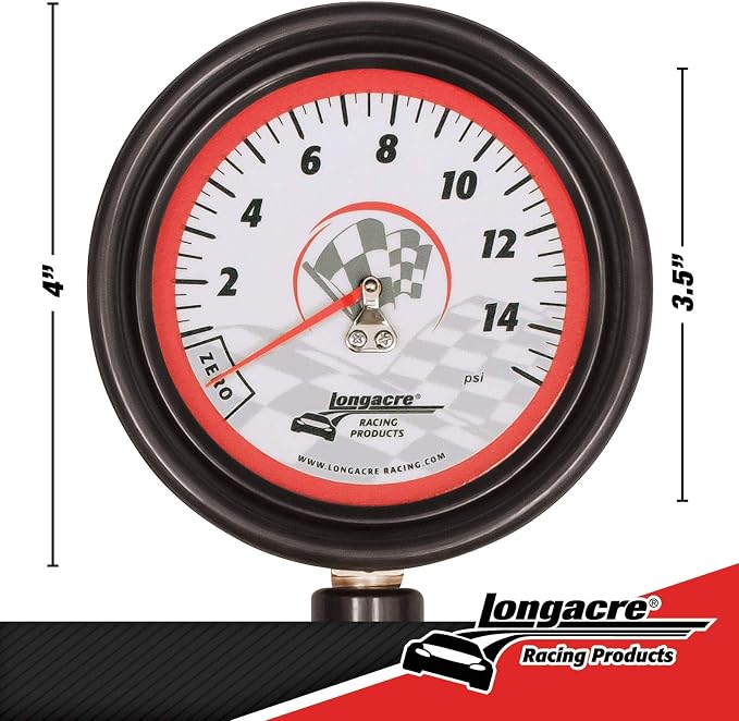 Longacre 52-52011 Magnum 3-1/2 GID Tire Gauge 0-40 by 1/2 lb