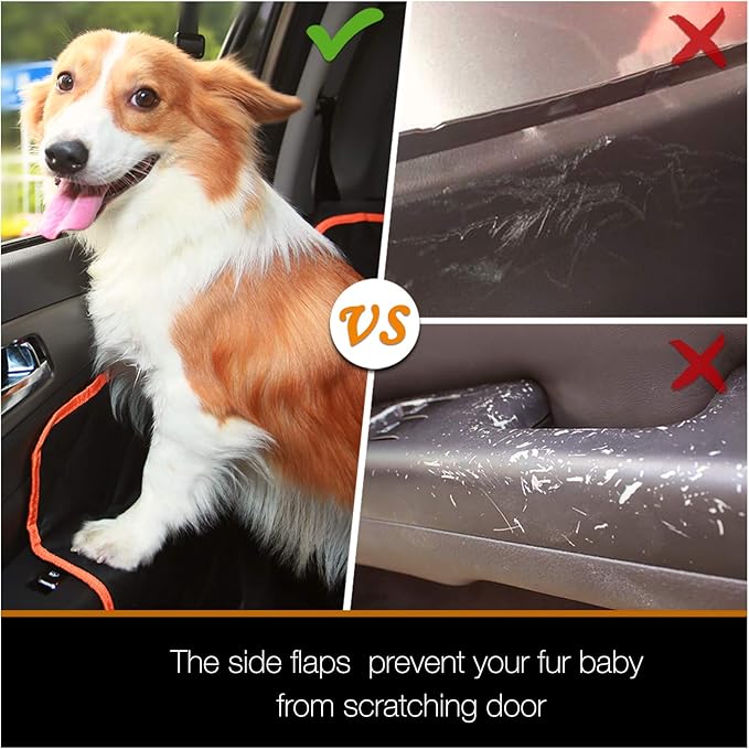 Dog Seat Covers for Trucks 100% Waterproof Car Hammock for Truck Back Seat Durable X-Large Seat Cover Against Dirt and Dog Fur Machine Washable Pet Seat Cover for Trucks and Large SUVs