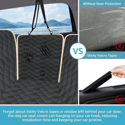 Lassie XL Truck Dog Seat Cover Back Seat with 2 Seat Belts, Dog Car Hammock for Large SUV and Trucks Compatible with F150 F250/Chevrolet Silverado/Ram Pickup/GMC Sierra/Toyota Tundra and Crew Cab