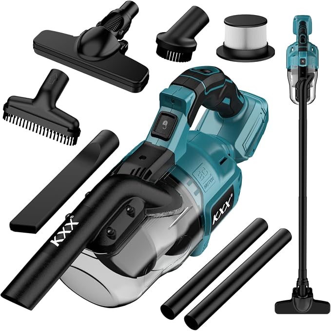 Cordless Vacuum for Makita Battery, 5 in 1 Handheld Electric Vacuum Cleaner with 500W Powerful Motor, 46 CFM Portable Hand Vacuum with Filtration HEPA for Floor, Carpet, Car (Battery Not Included)