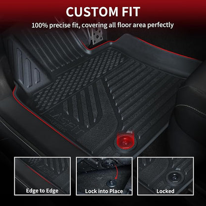 LASFIT Floor Mats&Trunk Mat for Toyota Camry 2025-2026 Hybrid/LE/SE/XLE/XSE, All Weather Custom Fit TPE Floor Liners for Camry 2025 Front & Rear Full Set Car Mats, Black.