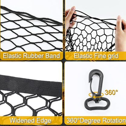 Rear Trunk Envelope Mesh Cargo Net Suitable for 2026 Toyota RAV4 Hybrid LE Limited SE Woodland Edition XLE Premium XSE Plug-ln GRSport Rear Trunk Mesh Cargo Storage Net Bag