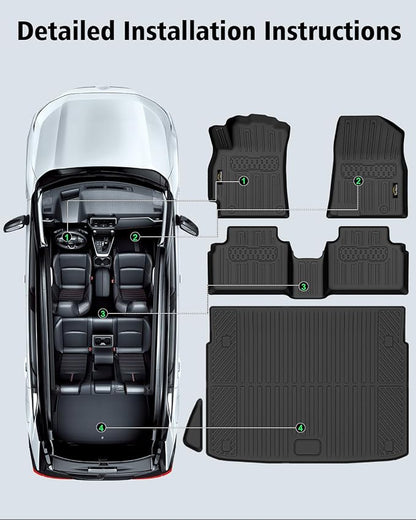 Floor Mats & Cargo Liner Custom Fit for Kia K4 Hatchback 2026 (Not for K4 Sedan) All Weather TPE Rubber Floor Liners Full Set Automotive Mat for K4 Hatchback Accessories