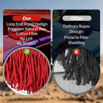 RideKings Car Duster Exterior Scratch Free, Wax Cotton Auto Dust Remover with Extendable Handle, Car Cleaning Brush for SUV, Truck & RV