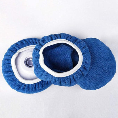 ZYTC Car Polishing Waxing Sleeve Polisher Pad Bonnet Microfiber Pad Soft Pack of 5 (Dark Blue, 7"-8")