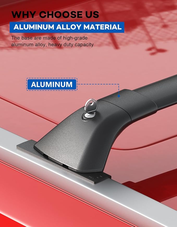 Wonderdriver Roof Rack Cross Bars 260lbs Compatible with Toyota Grand Highlander & Lexus TX 2024-2026, Heavy Duty Black Upgraded Metal Lockable Aluminum Roof Rails Crossbars Cargo (Not for Highlander)