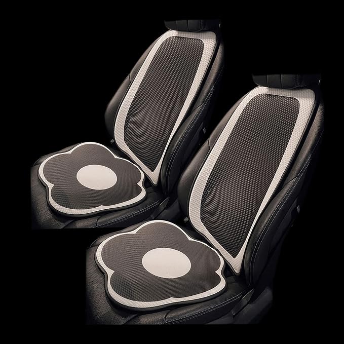 Cute Car Seat Covers for Women and Girl, Front Car Seat Cover, Machine Washable, Airbag Compatible, Driver Seat Cover, Fit (Sedan/SUV/Pickup/Van), Fit for Tesla (Front seat Cover-Flower)