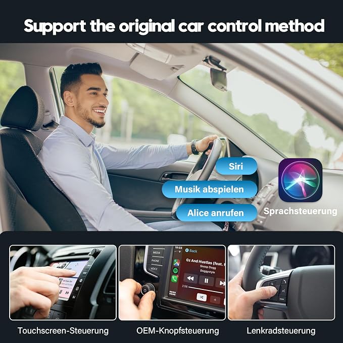 Wireless CarPlay Adapter Android Auto Wireless Adapter 2 in 1 2026 Upgraded, Converting Factory Car Wired CarPlay/Android Auto to Wireless, Applicable Phones with iOS 10+ & Android Auto