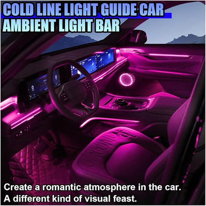 ZIMISI EL Wire Car Interior LED Strip Lights, 5V 16FT Neon Light Strip with Sewing Edge, USB Electroluminescent Car Interior Lights with Fuse Protection, Vehicle Ambient Lighting Decorations (Pink)